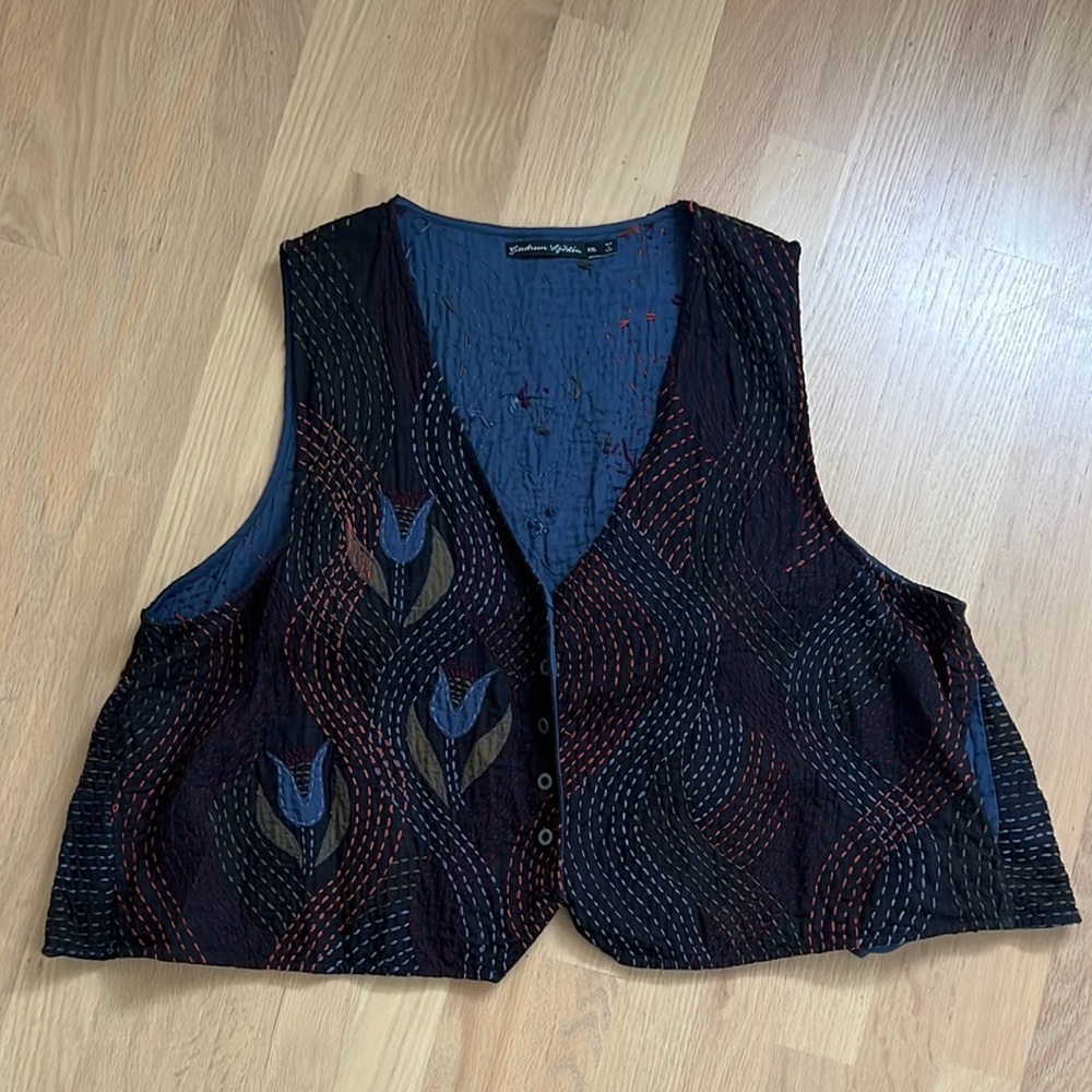 Gudrun Sjoden Multicolor Embroidered Vest